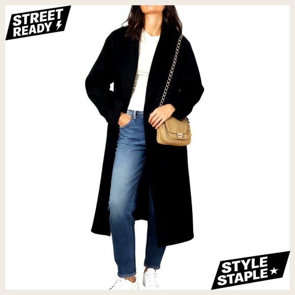 Jackets & Blazers - Wool Blend Double Breasted Peacoat Winter Overcoat Mid Long Coat